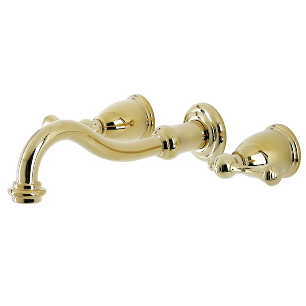 KS3122BL Wall Mount Bathroom Faucet, Polished Brass
